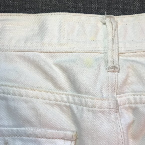 👗 White Distressed Denim Mini Skirt 👗 - Picture 6 of 7